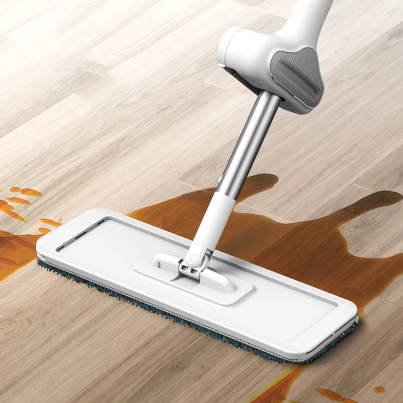360° Rotating Self-Wringing Flat Mop – Hands-Free Floor Cleaning