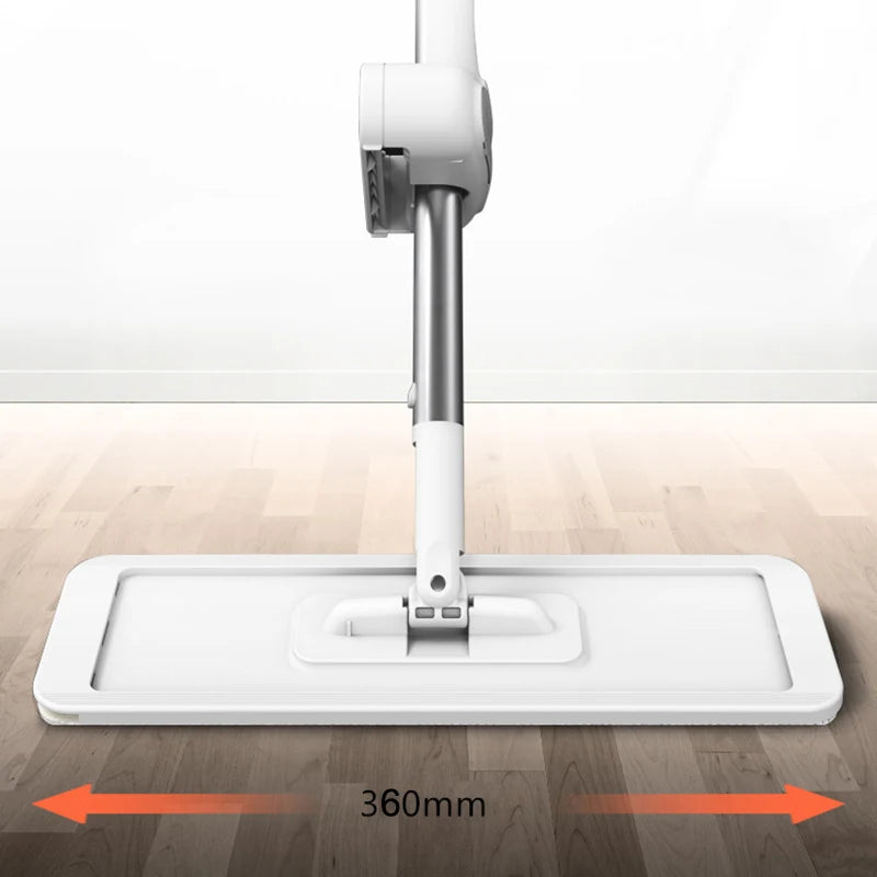 360° Rotating Self-Wringing Flat Mop – Hands-Free Floor Cleaning
