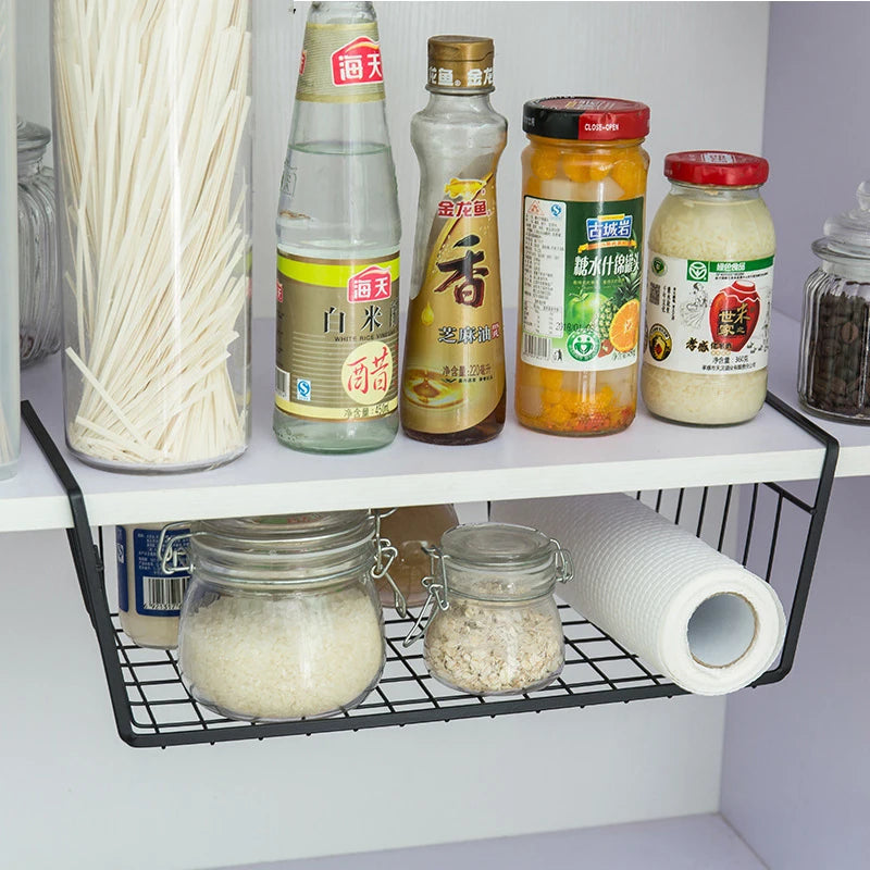 Under-Shelf Storage Basket – Space-Saving Kitchen Organizer