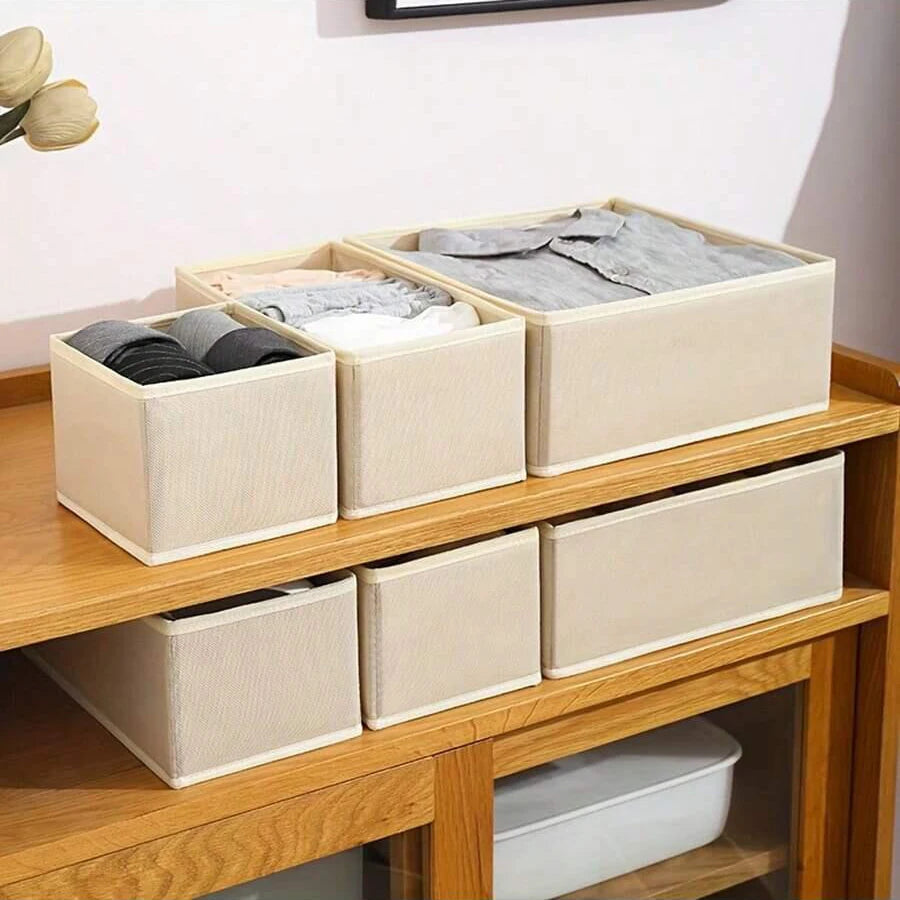 Foldable Underwear & Drawer Organizer Set – Closet Storage Boxes