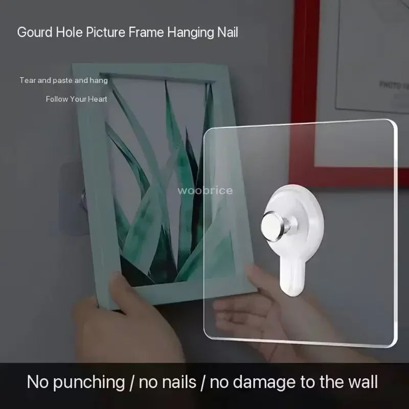 Self-Adhesive Wall Hanging Hooks – No-Drill Picture Frame Mounting Holders