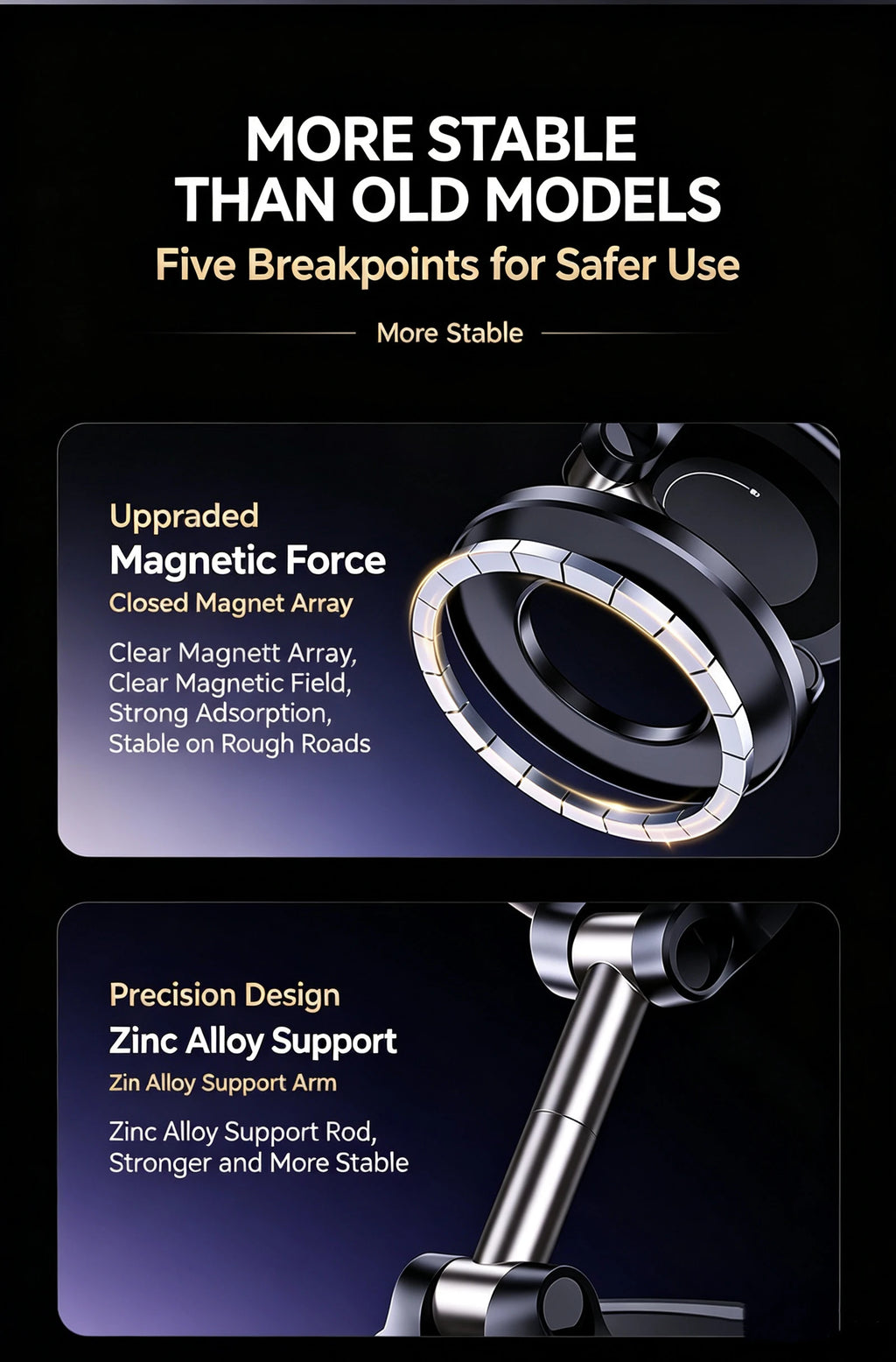 Magnetic Car Phone Holder – Strong Vacuum Suction Mount