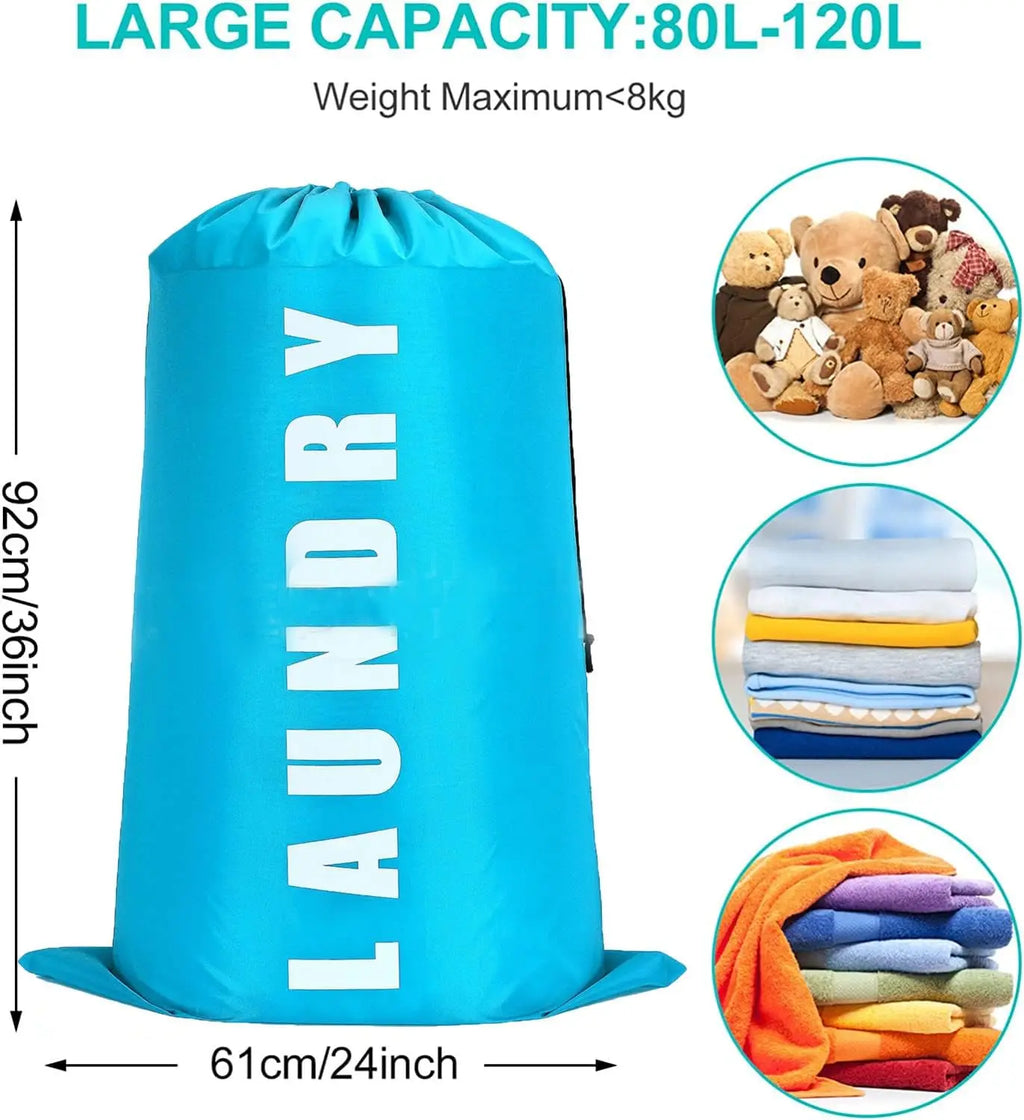 Portable Laundry Bag – Foldable Drawstring Hamper for Travel & Home