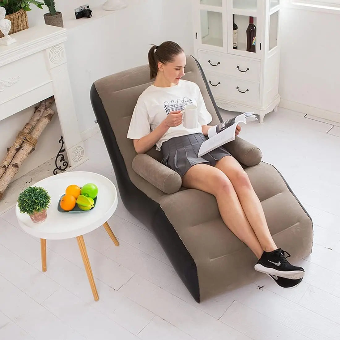 Folding Inflatable Lounge Sofa – Portable Indoor & Outdoor Chair
