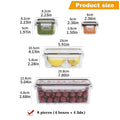 8-Piece Airtight Food Storage Container Set with Locking Lids