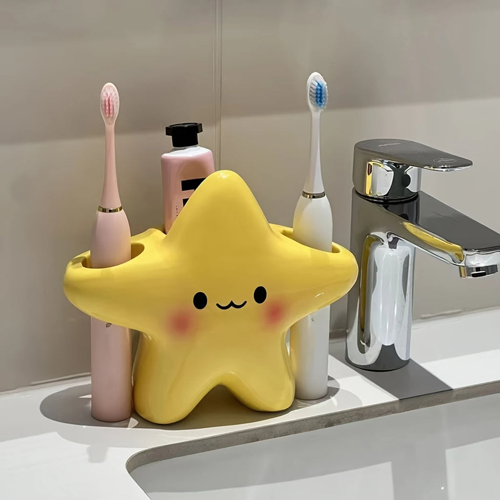 Cute Star Toothbrush Holder – Bathroom Organizer