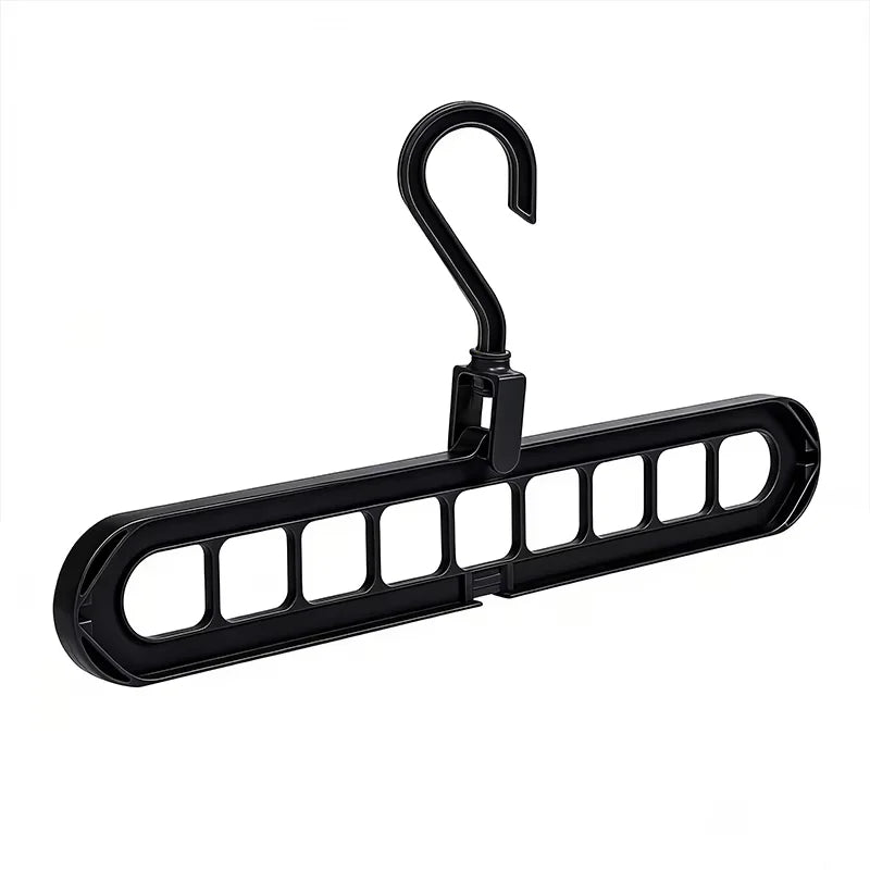 9-Hole Space-Saving Hanger Organizer – Foldable Closet Storage Rack