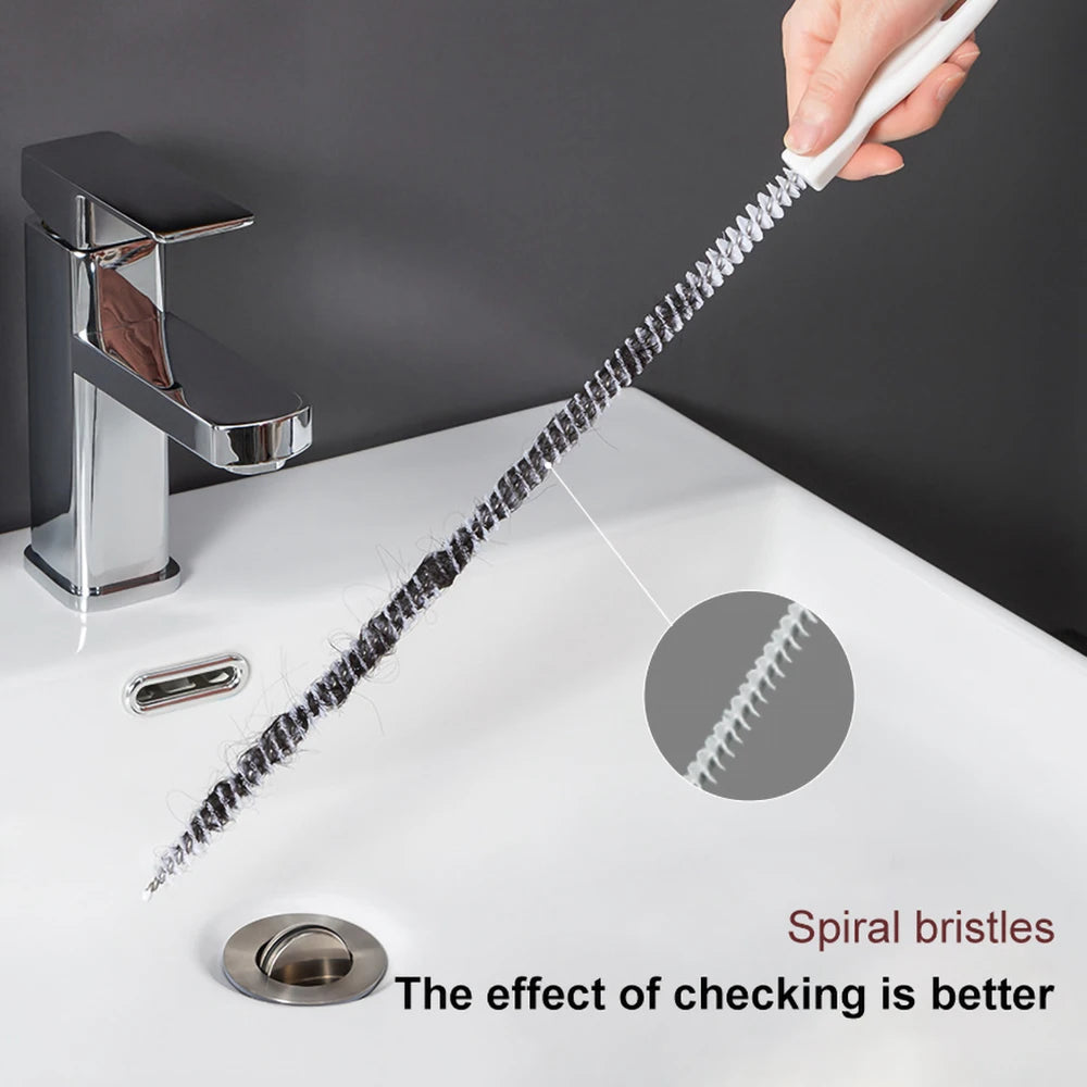 Flexible Drain Cleaning Brush – Hair & Clog Remover Tool