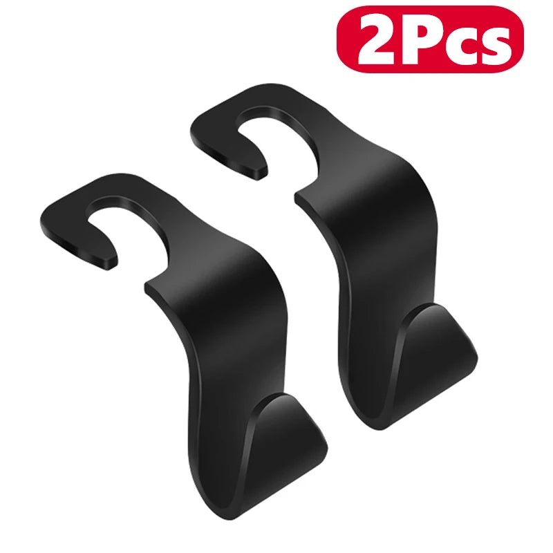 4-Pack Car Headrest Hooks – Bag & Storage Hangers