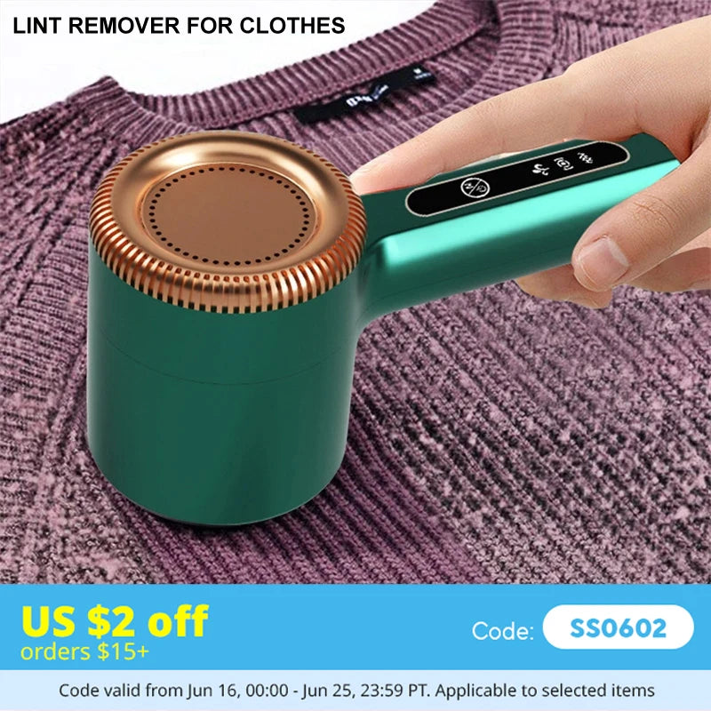 Compact Electric Fabric Shaver – USB Rechargeable Lint Remover