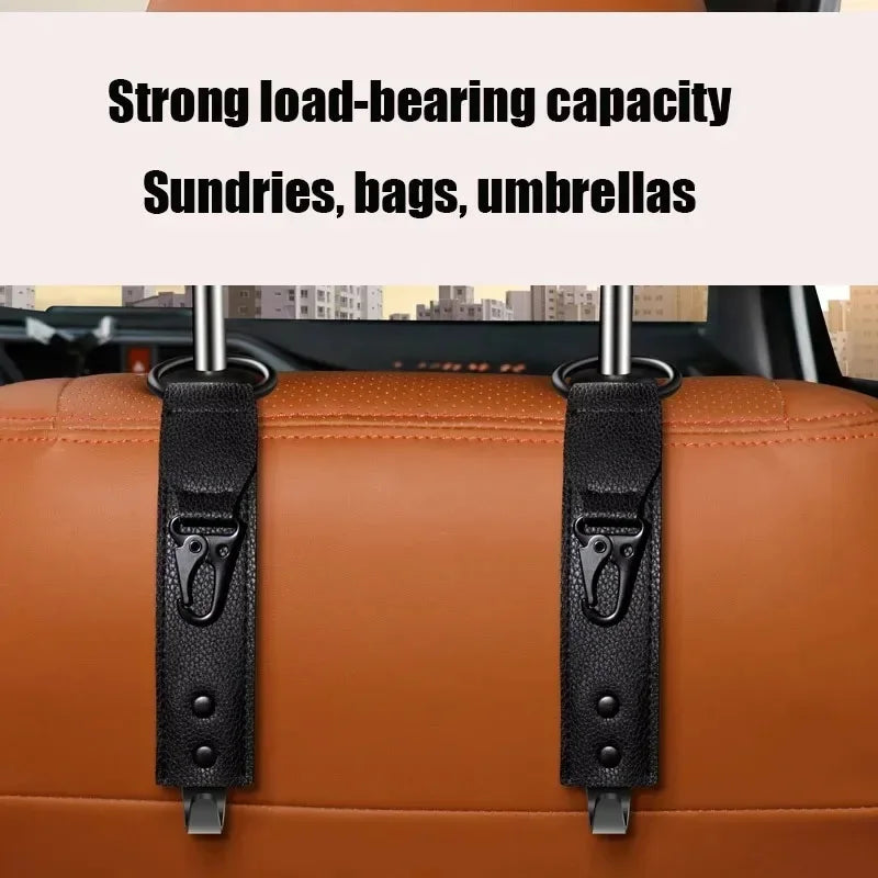 PU Leather Car Headrest Hooks – Stylish Seat Back Hangers