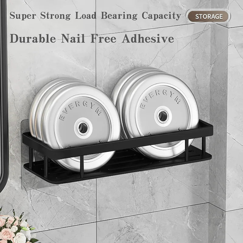 Aluminum Shower Caddy – No-Drill Wall-Mounted Bathroom Organizer