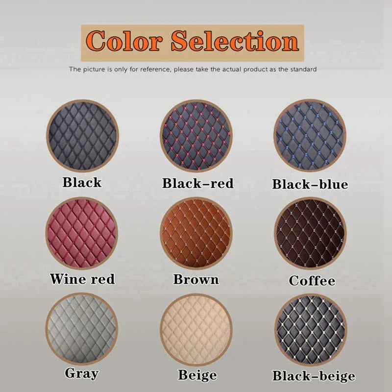 5-Piece Universal PU Leather Car Floor Mats – Waterproof Set