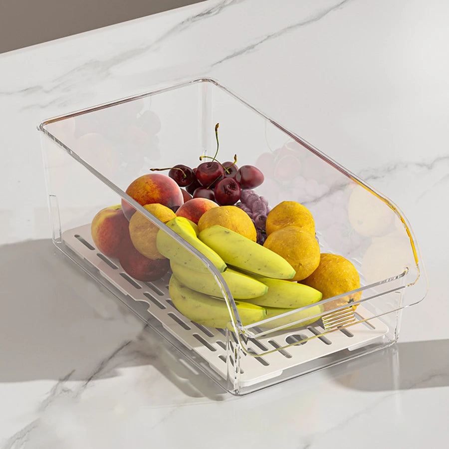 Clear Refrigerator Organizer Bins – Kitchen Food Storage Containers