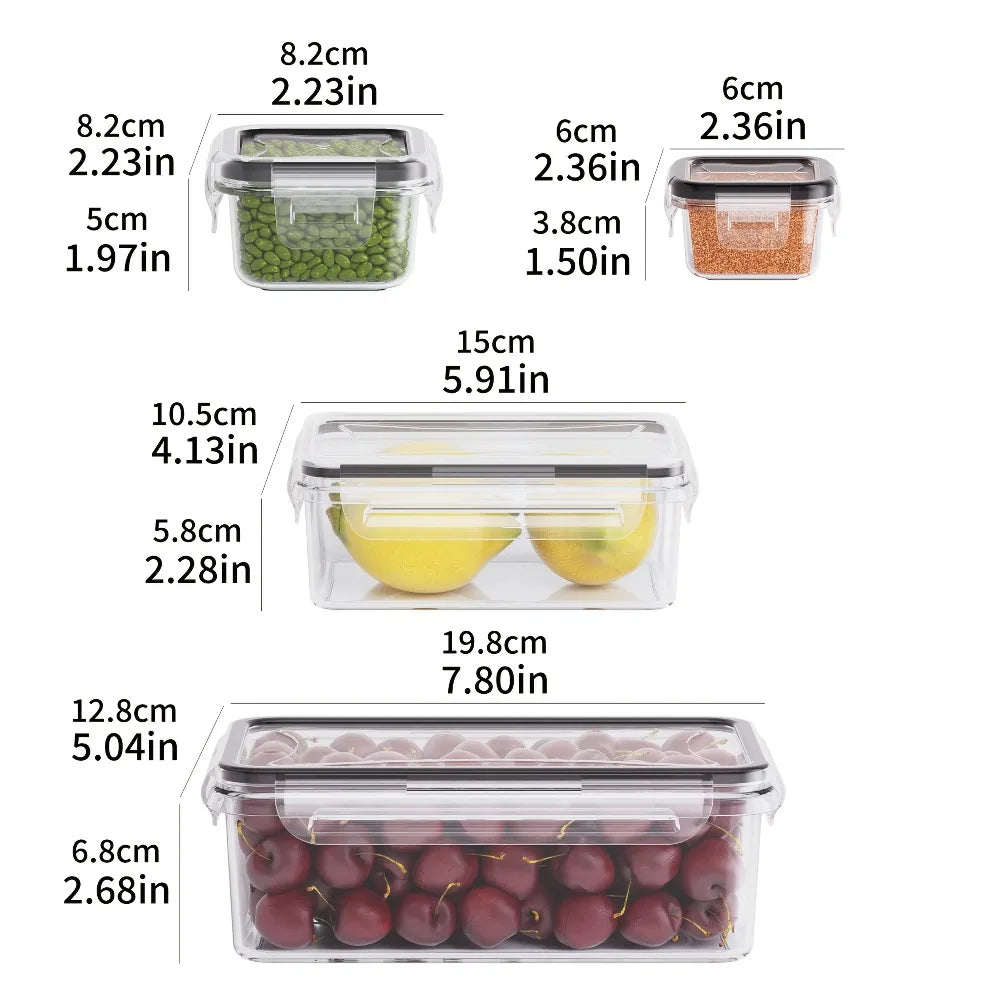 8-Piece Airtight Food Storage Container Set with Locking Lids