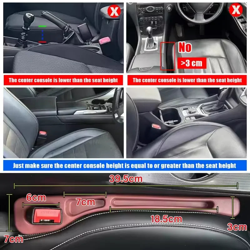 2-Pack EVA Car Seat Gap Fillers – Universal Interior Protection