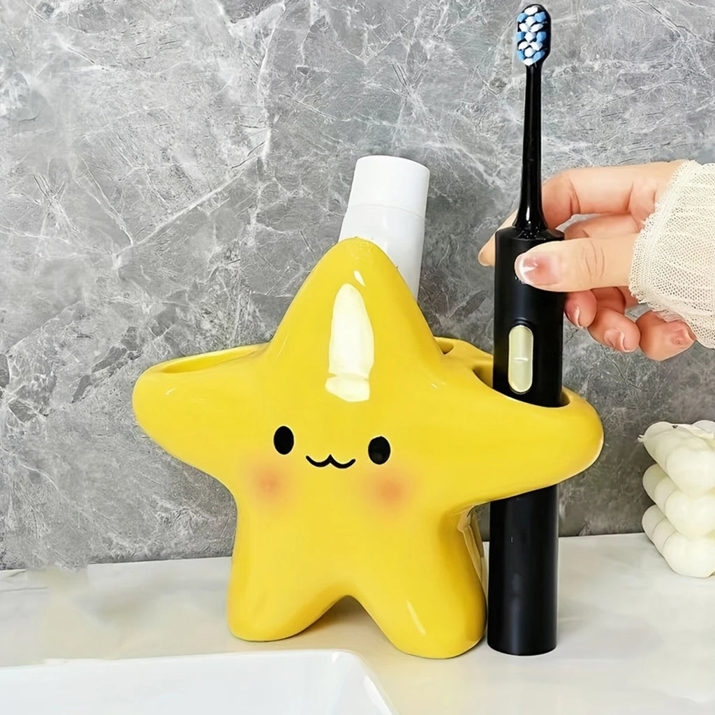 Cute Star Toothbrush Holder – Bathroom Organizer