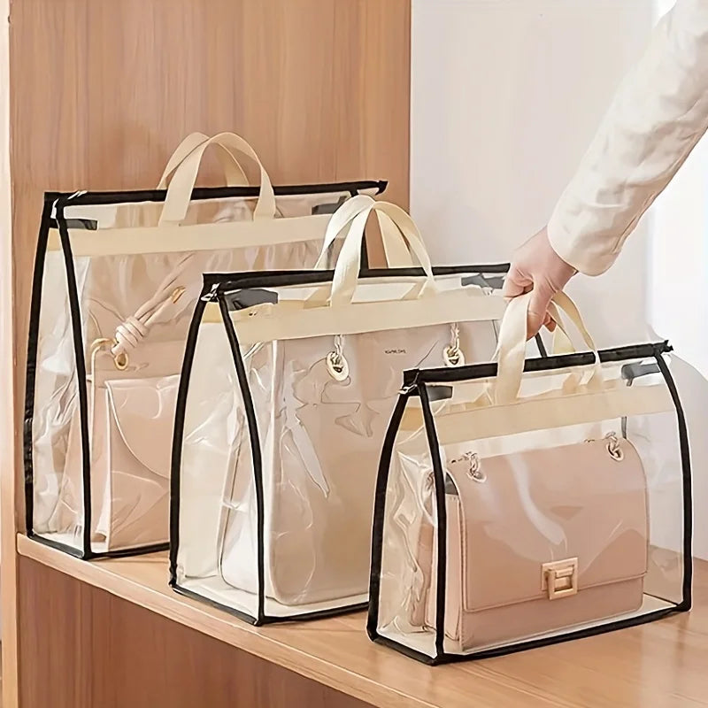 Clear Handbag Storage Bags – Dustproof Purse Organizers with Zipper