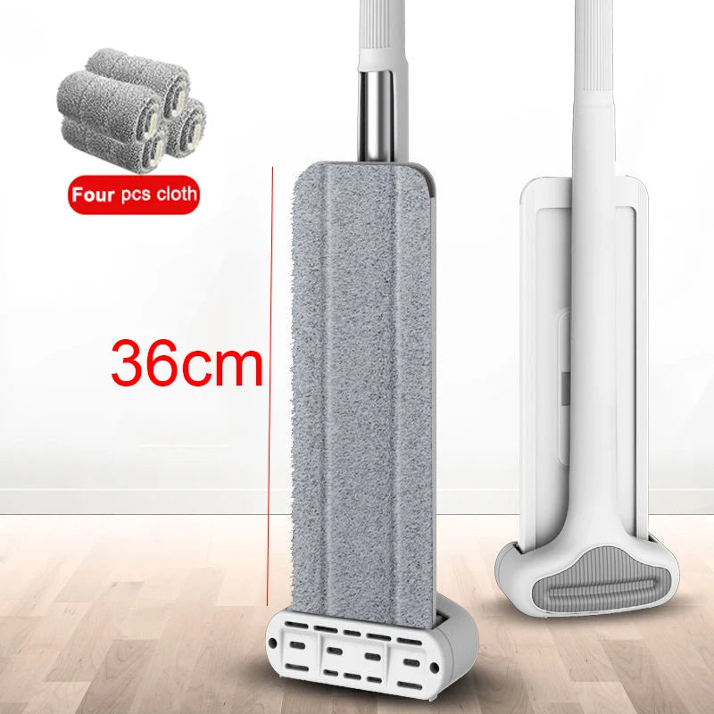 360° Rotating Self-Wringing Flat Mop – Hands-Free Floor Cleaning