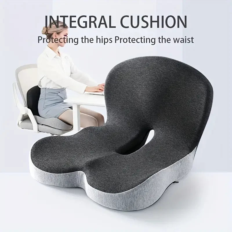 Contoured Ergonomic Seat Cushion – Comfortable Chair Support
