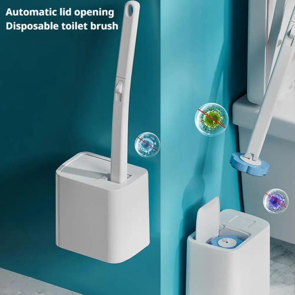 Disposable Toilet Brush Cleaning Kit with Replaceable Heads