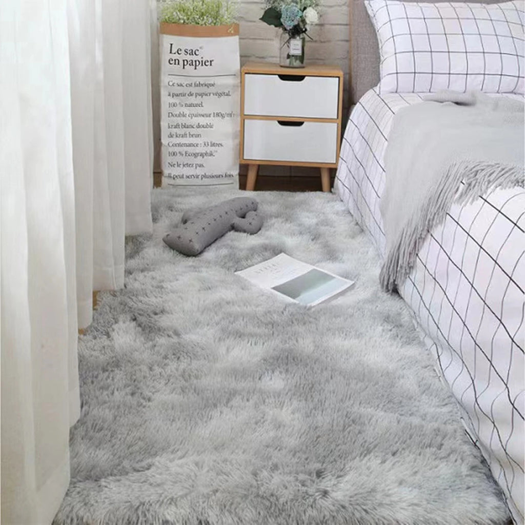 Fluffy Shag Area Rug – Soft Non-Slip Carpet for Bedroom & Living Room