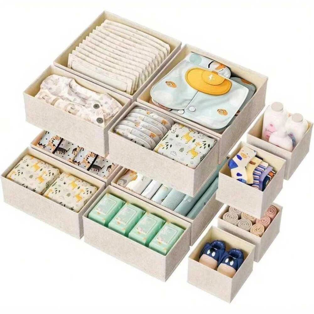 Foldable Underwear & Drawer Organizer Set – Closet Storage Boxes