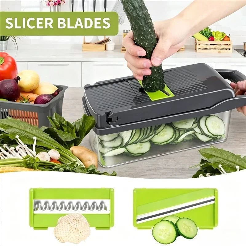 16-in-1 Multifunctional Vegetable Chopper & Slicer