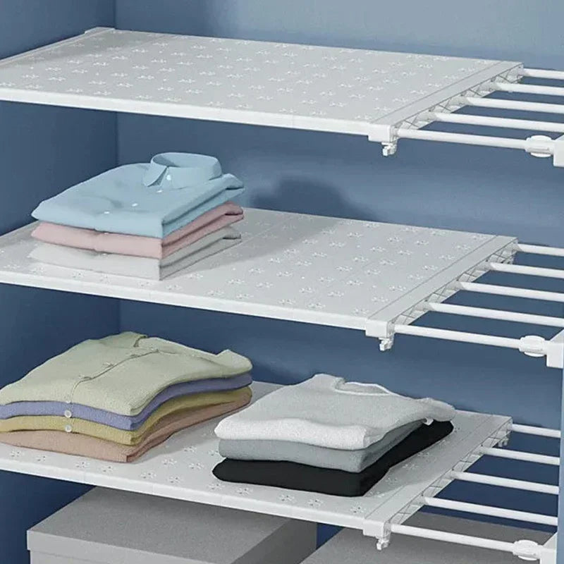 Adjustable Expandable Storage Shelf – No-Drill Closet & Wardrobe Organizer