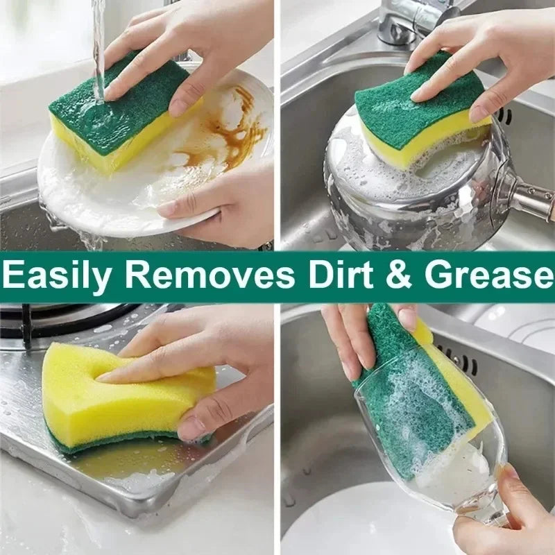 Double-Sided Heavy-Duty Cleaning Sponges