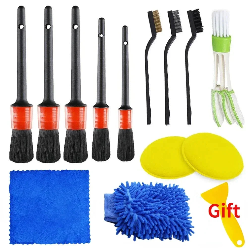 Car Interior Detailing Brush Kit – Multi-Piece Cleaning Set