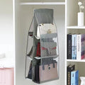 Hanging Handbag Organizer – Space-Saving Closet Storage with Clear Pockets