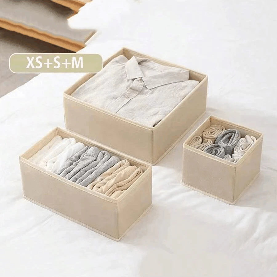 Foldable Underwear & Drawer Organizer Set – Closet Storage Boxes