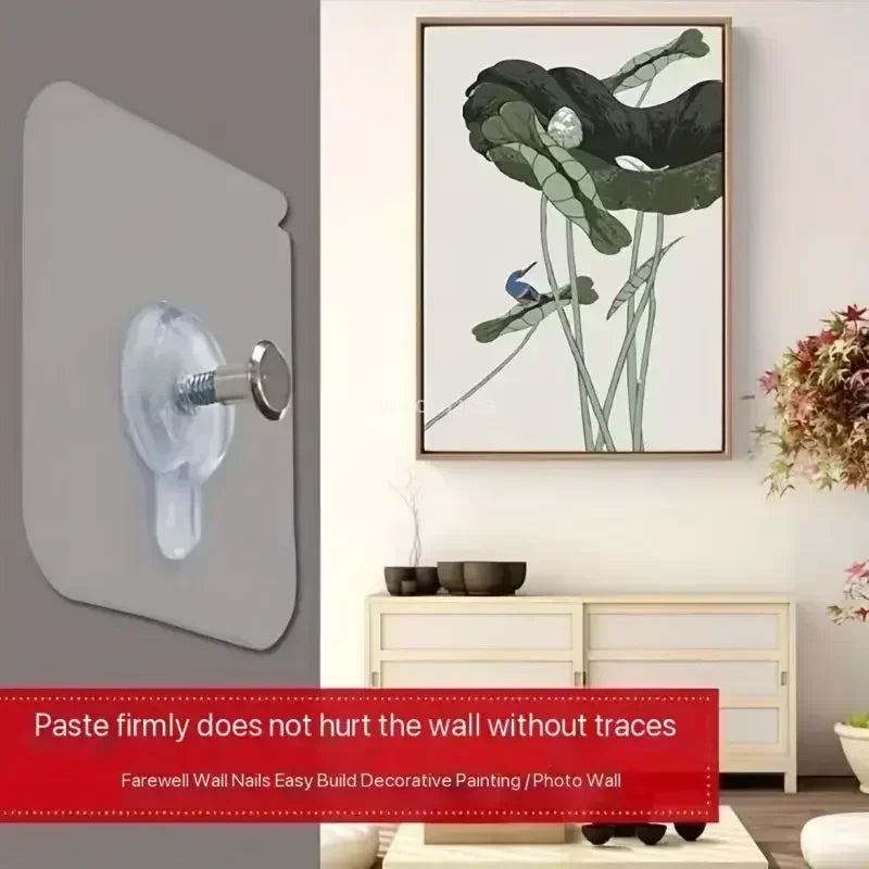Self-Adhesive Wall Hanging Hooks – No-Drill Picture Frame Mounting Holders
