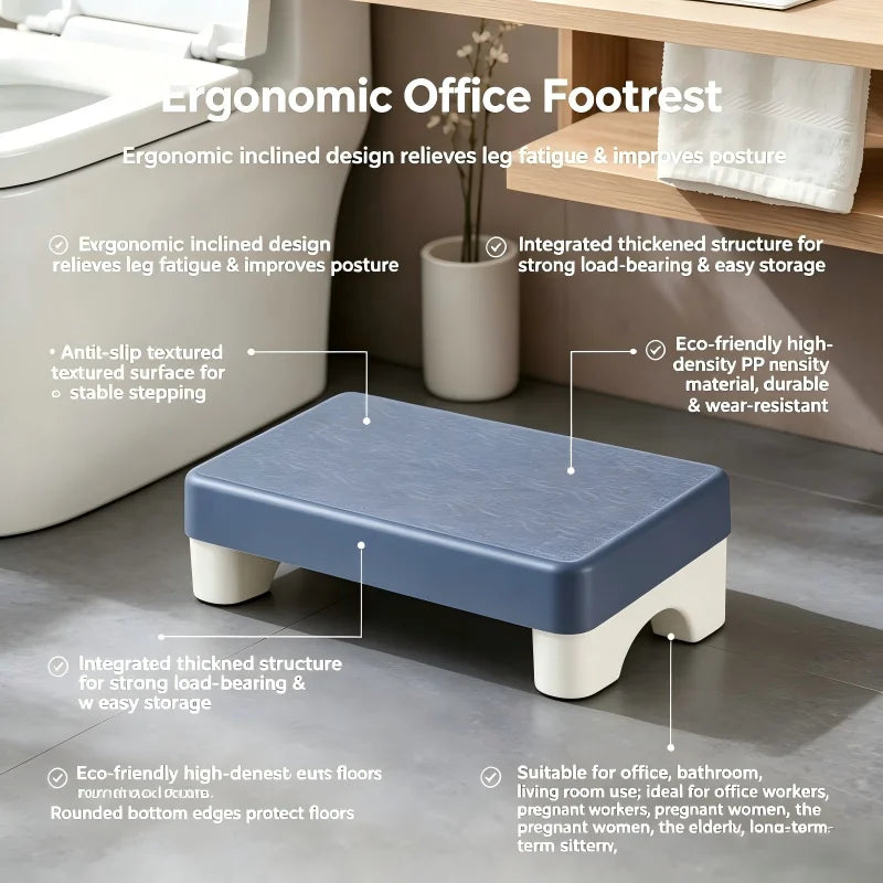 Ergonomic Under Desk Footrest – Adjustable Comfort Support for Home & Office