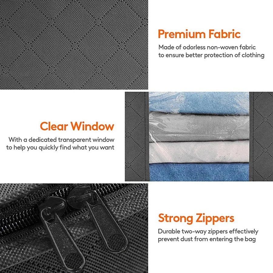 Foldable Clothes Storage Bags – Large Capacity Closet & Bedding Organizers