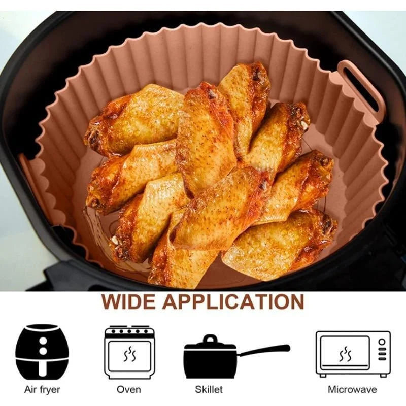 Reusable Silicone Air Fryer Liners – Non-Stick Cooking Inserts