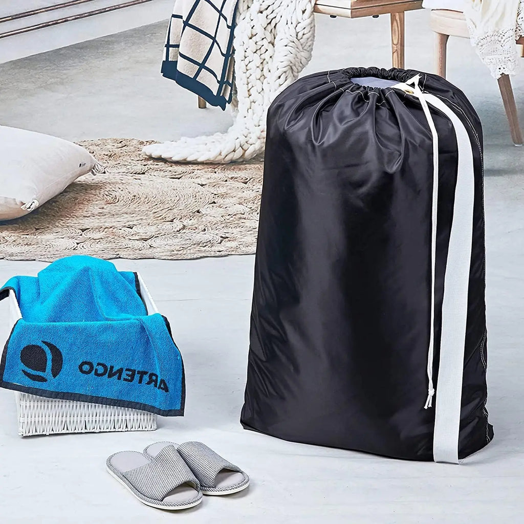 Portable Laundry Bag – Foldable Drawstring Hamper for Travel & Home