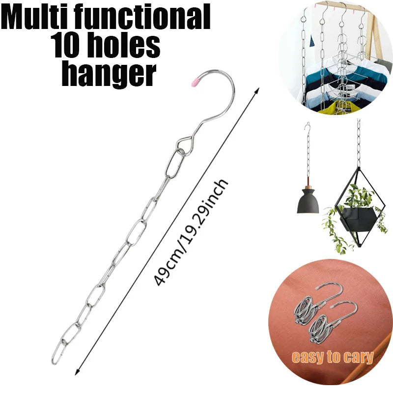 9-Hole Space-Saving Hanger Organizer – Foldable Closet Storage Rack
