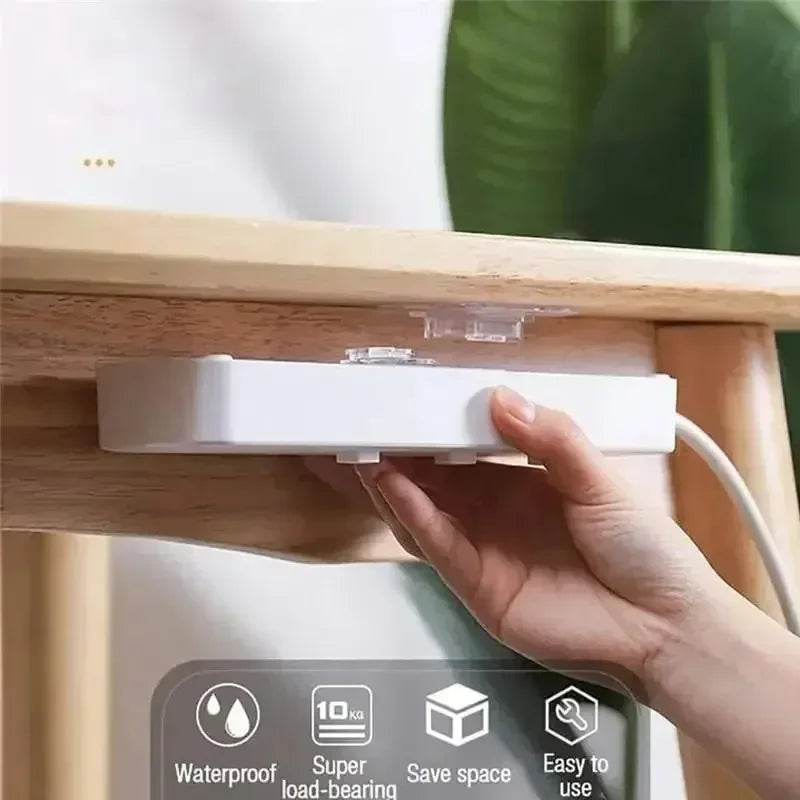 Double-Sided Adhesive Wall Hooks – Transparent No-Drill Hanging Holders