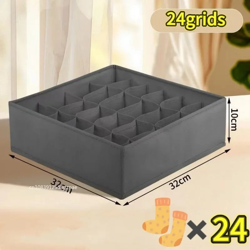 Foldable Drawer Organizer with Compartments – Underwear & Sock Storage Box