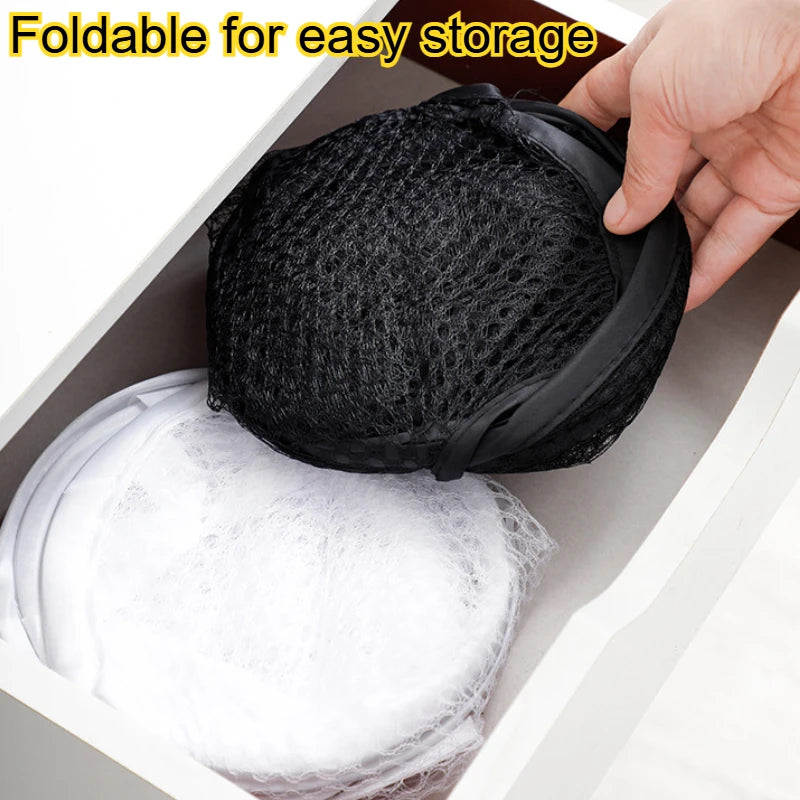 Pop-Up Mesh Laundry Hamper – Foldable Clothes Storage Basket
