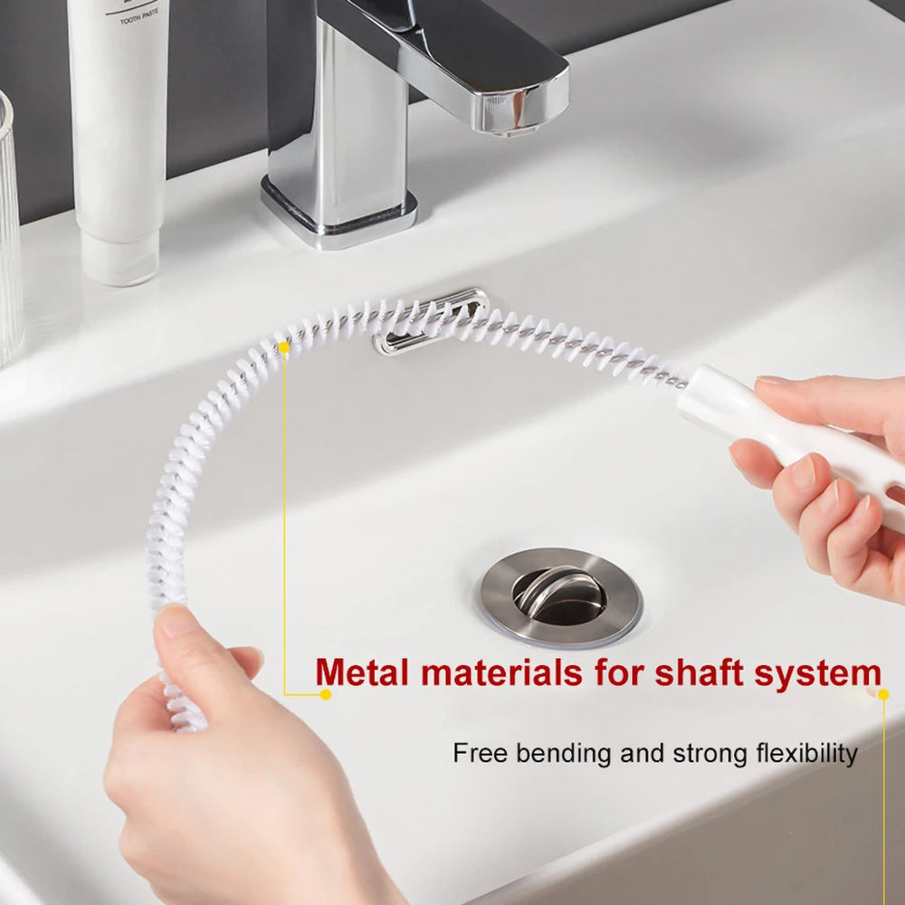 Flexible Drain Cleaning Brush – Hair & Clog Remover Tool