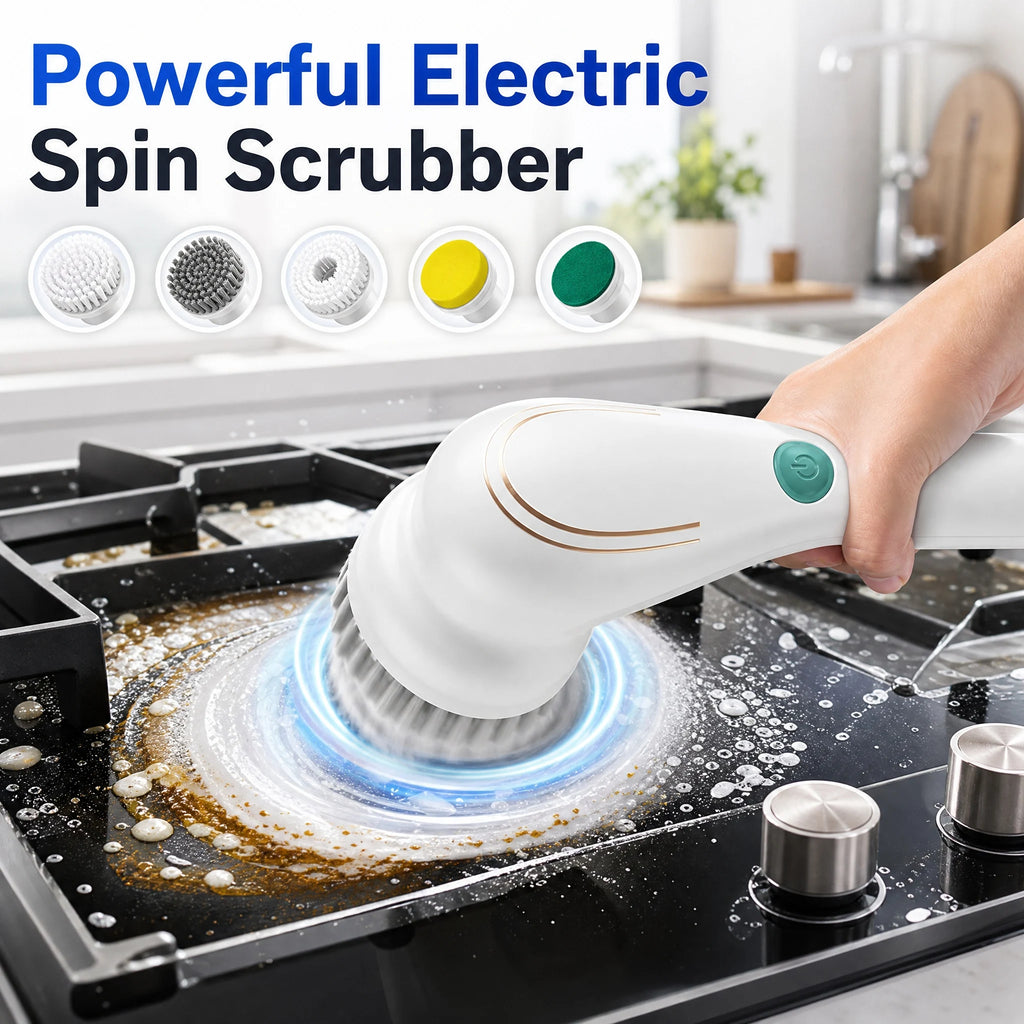 Electric Spin Scrubber – Powerful Multi-Surface Cleaning Brush