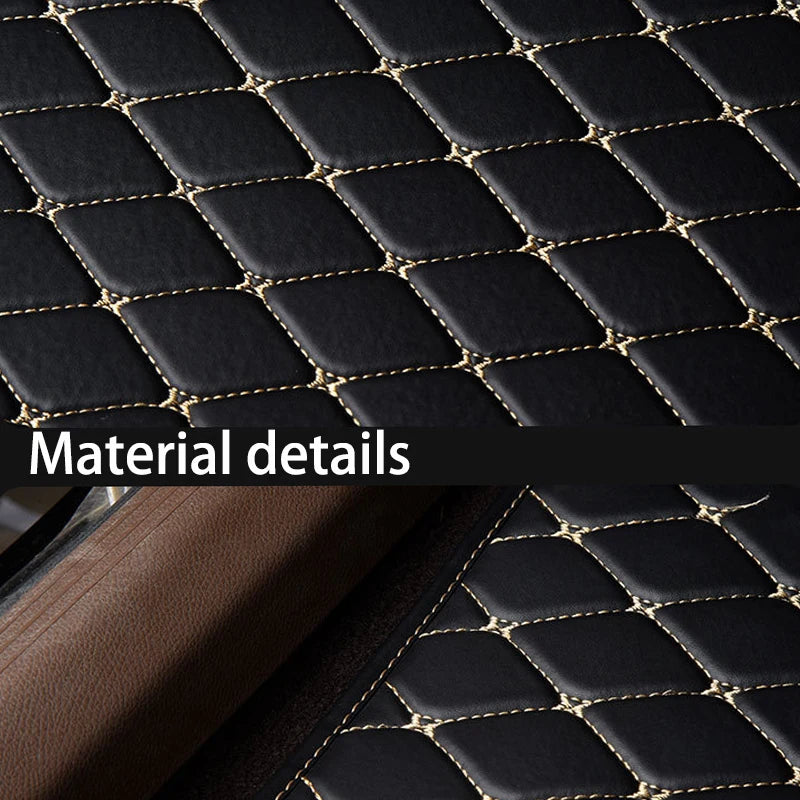 5-Piece PU Leather Car Floor Mats – Waterproof Diamond Design