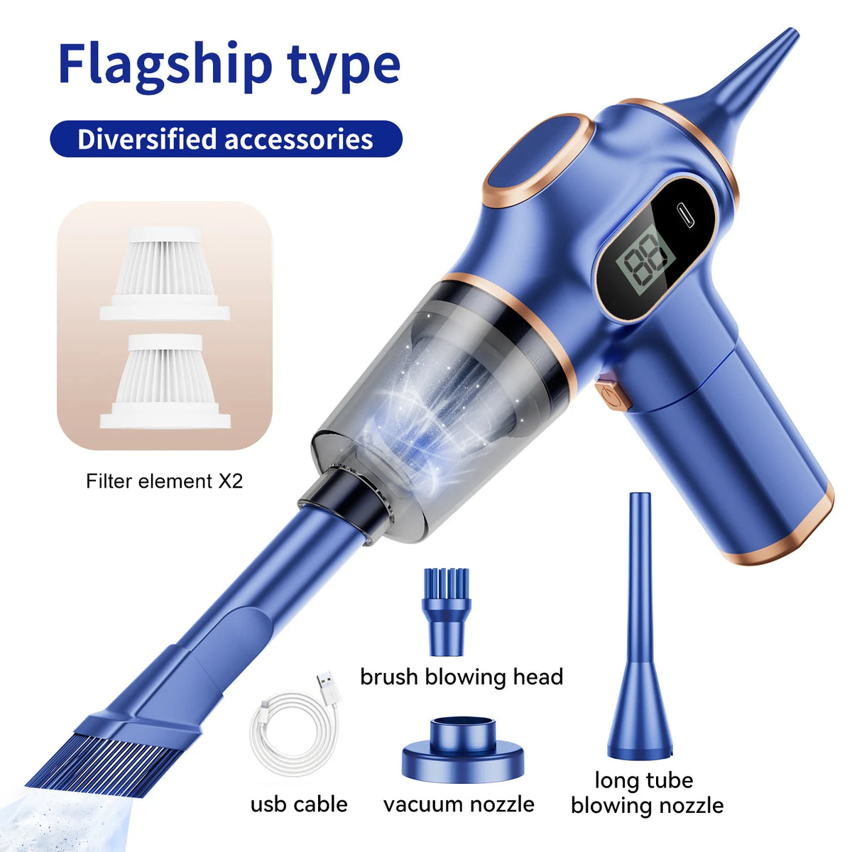 Wireless Mini Car Vacuum Cleaner – Compact Handheld Cleaner