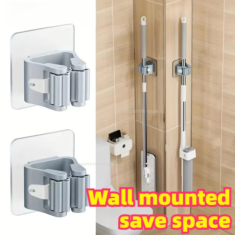 Wall-Mounted Mop & Broom Holder – Multi-Purpose Cleaning Tool Organizer