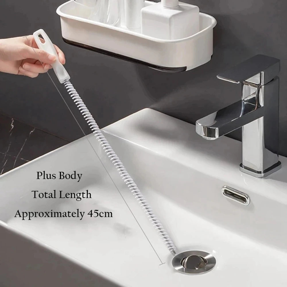 Flexible Drain Cleaning Brush – Hair & Clog Remover Tool