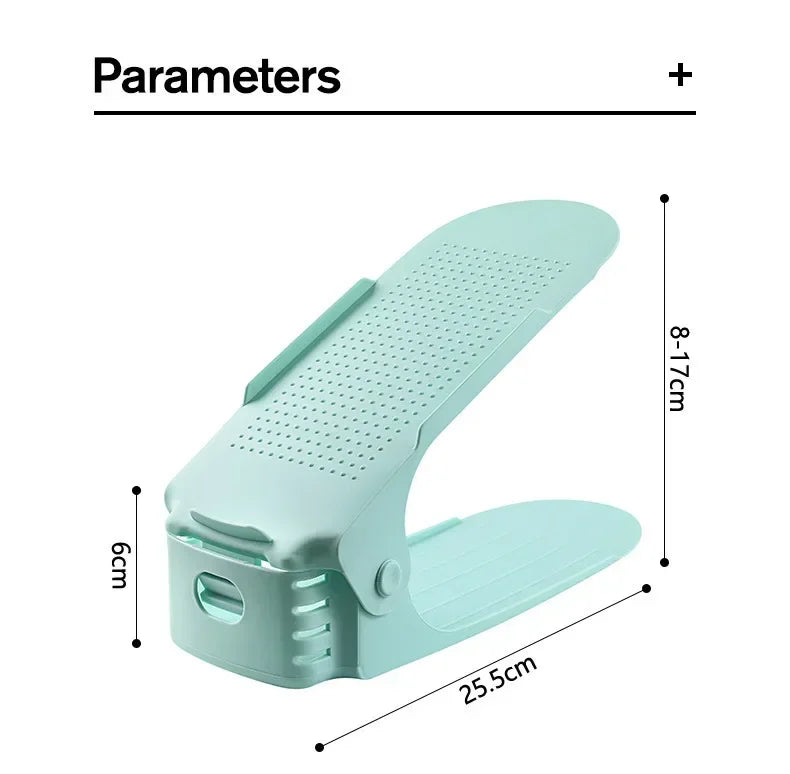 Adjustable Shoe Slot Organizers – Double-Layer Space-Saving Shoe Racks