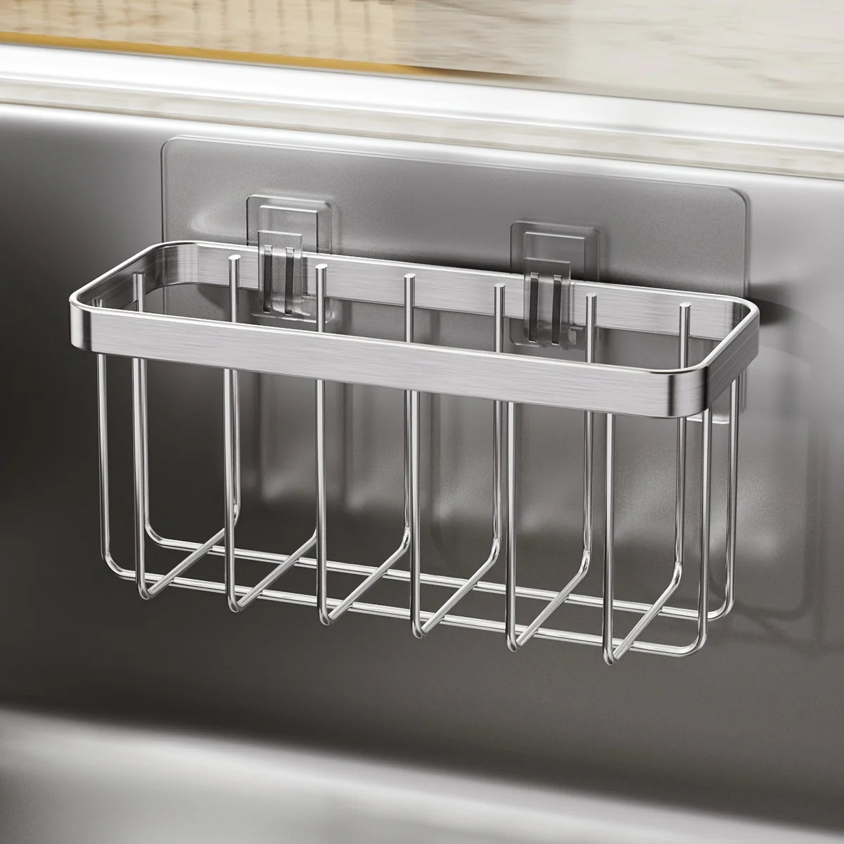 Stainless Steel Sink Caddy – Sponge & Dish Brush Holder
